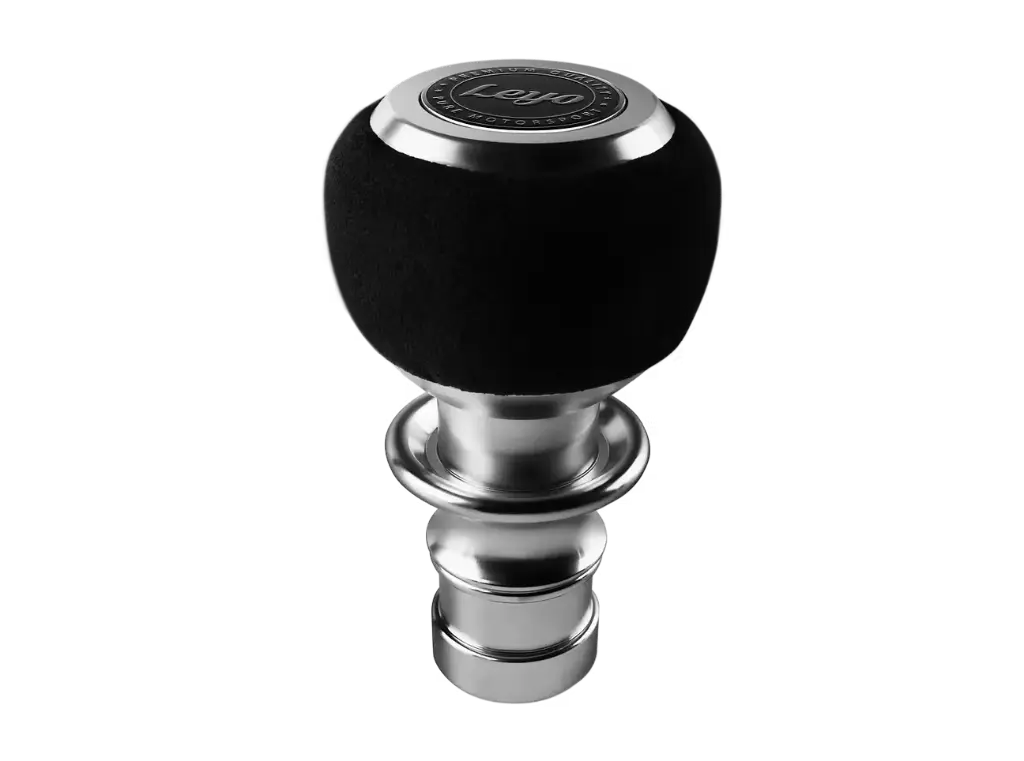 Leyo Black Alcantara DSG Shift Knob (Silver Anodized)