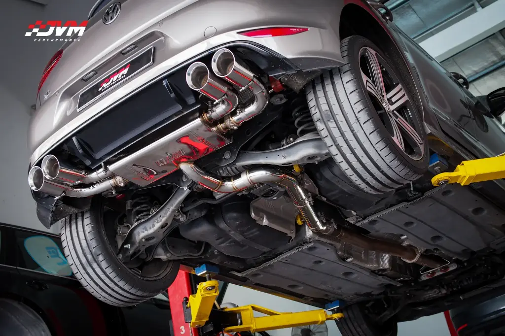 Cende Exhaust - VW Golf 7R Catback (Quad Black Chrome)