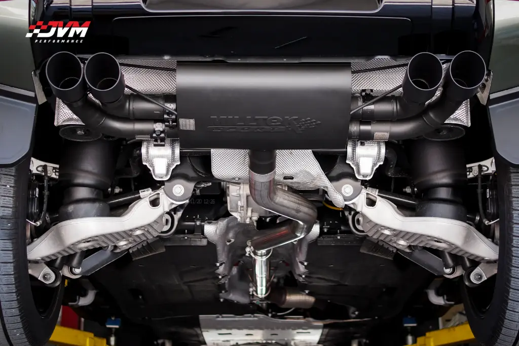 Milltek Sport - Land Rover Defender 130 3.0 I6 P400 OPF/GPF Back System Non Resonated with GT-90 Cerakote Black Trims