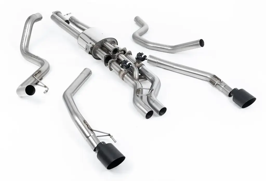 Milltek Sport - Ford Raptor 3.0 V6 Twin-Turbo Petrol - CatBack Valved with GT-115 Cerakote Black Tip 