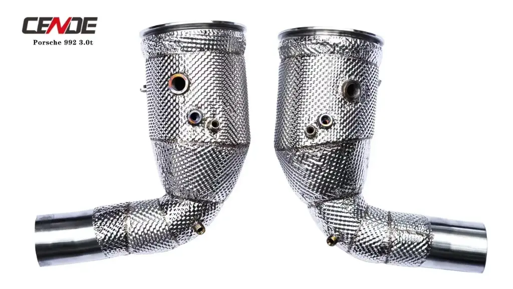 Cende Exhaust - Porsche 992 3.0T - Heat Shielded 200CEL Downpipe