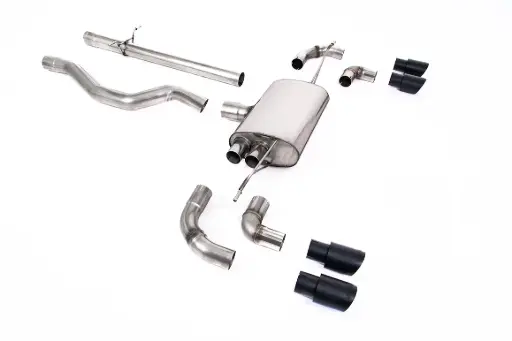 [SSXLR106] Milltek Sport - Land Rover Defender 110 3.0 I6 P400 OPF/GPF Back System Non-Resonated with GT-90 Cerakote Black Trims 