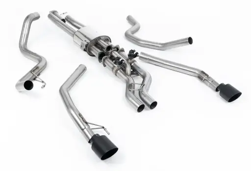 [SSXFD449] Milltek Sport - Ford Raptor 3.0 V6 Twin-Turbo Petrol - CatBack Valved with GT-115 Cerakote Black Tip 